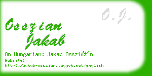 osszian jakab business card